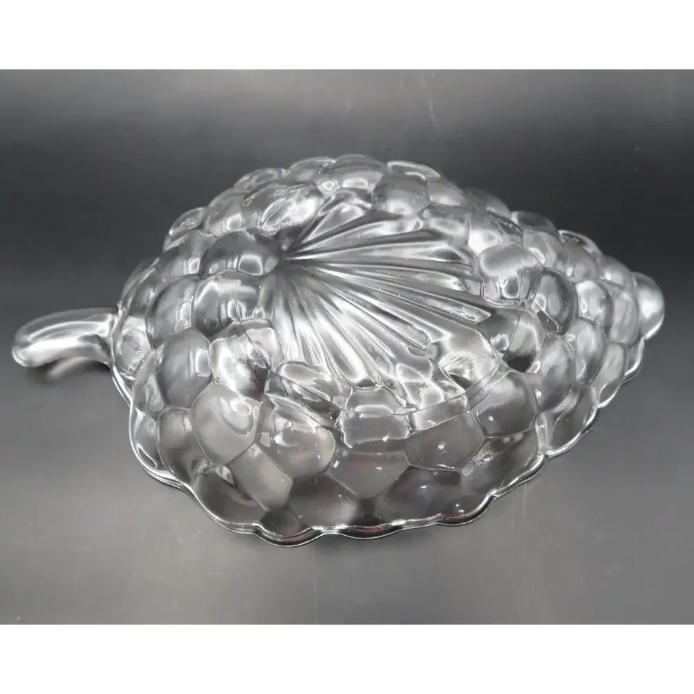 Vintage Federal Glass Grape Cluster Shape Clear Candy Nut Dish Relish Tray